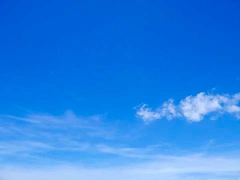 Blue sky background with white cloud. Stock Photos