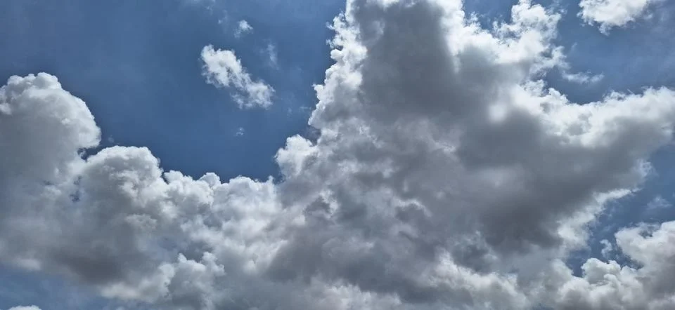 Blue sky background with  white cloud nature background Stock Photos