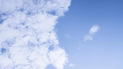 Blue Sky Background With White Cloud Copy Space Stock-Fotos