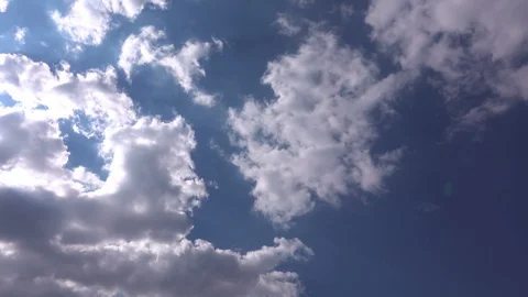 Blue sky background with white clouds Stock Footage 112631569