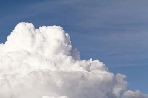 Blue sky background with white clouds - background Stock Photos