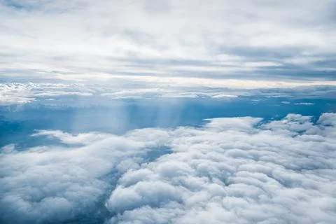 Blue sky background with white clouds Stock Photos