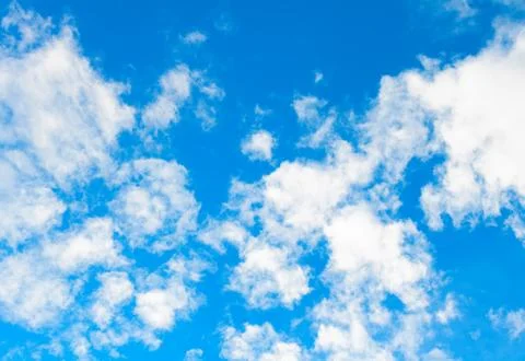 Blue sky background with white clouds Stock Photos