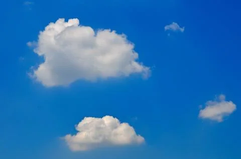 Blue sky background with white clouds Stock Photos