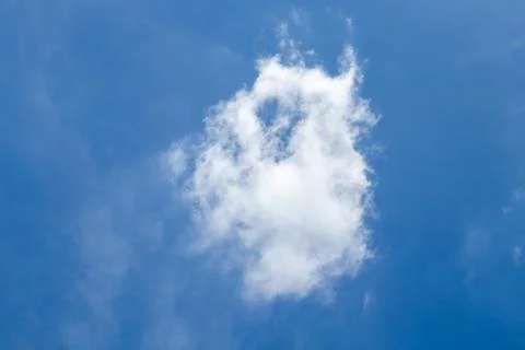Blue sky background with white clouds. Stock Photos