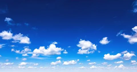 Blue sky background with white clouds Stock Photos