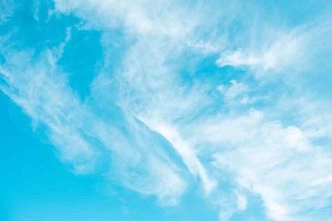 Blue sky background with white clouds. Copyspace. 写真素材