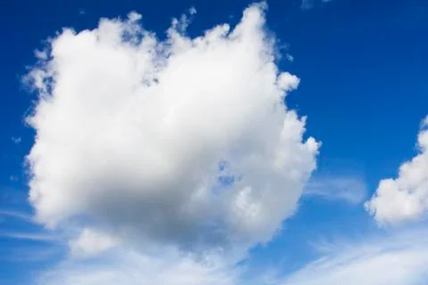 Blue sky background with white clouds Stock Photos