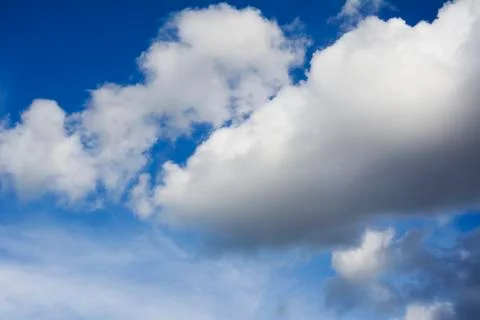 Blue sky background with white clouds Stock-Fotos