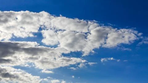 Blue sky background with white clouds. Foto stock