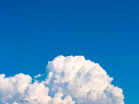 Blue sky background with white clouds. Stock Photos