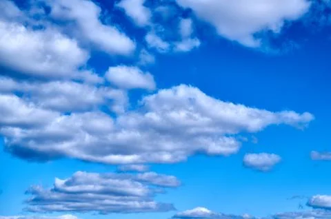 Blue sky background with white clouds Stock-Fotos