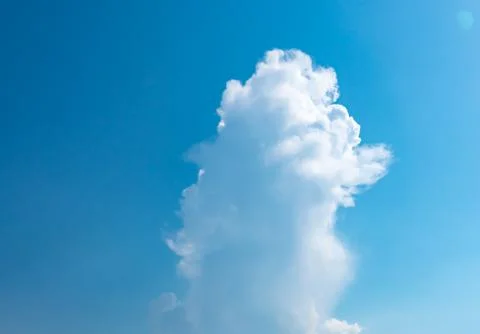 Blue sky background with white clouds. Stock-Fotos