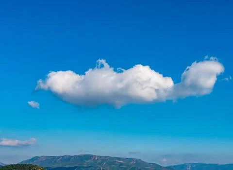 Blue sky background with white clouds. Stock Photos