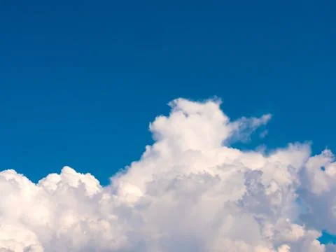 Blue sky background with white clouds. Stock-Fotos