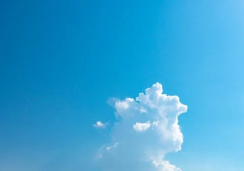 Blue sky background with white clouds. Stock Photos