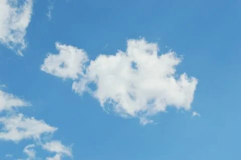 Blue sky background with white clouds. international climate day Stock Photos
