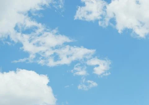 Blue sky background with white clouds. international climate day Stock Photos