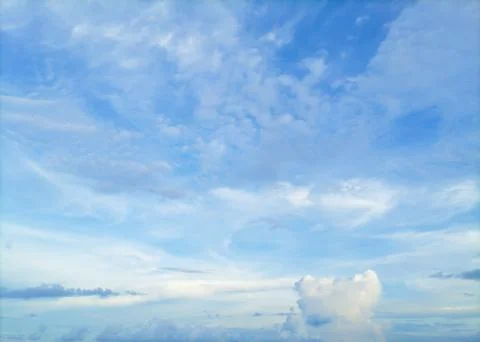 Blue sky background with white clouds Stock Photos