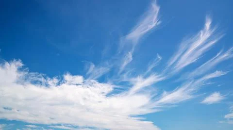 Blue sky background with white clouds Nature environment and nature backgroun Stock Photos