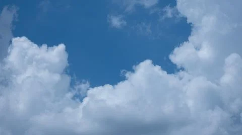 Blue sky background with white clouds Stock Photos