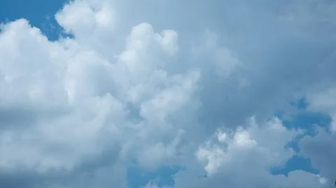 Blue sky background with white clouds Stock Photos