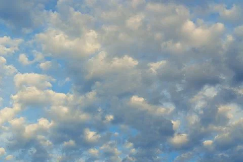 Blue sky background with white clouds Stock-Fotos