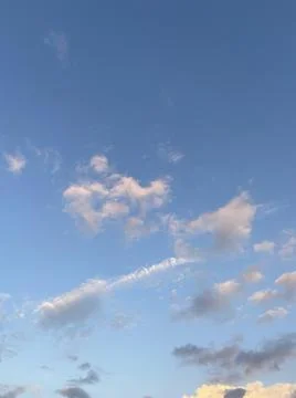 Blue Sky Background With White Clouds Stock Photos