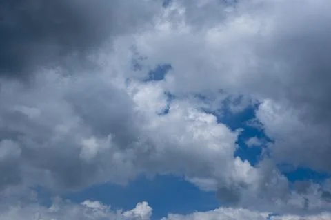 Blue sky background with white clouds Stock Photos