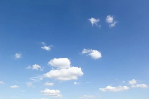 Blue sky background with white clouds Stock Photos