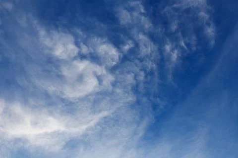 Blue sky background with white clouds. Sky clouds. Stock Photos