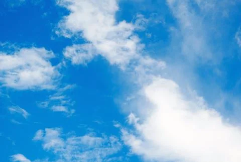 Blue sky background with white clouds. 스톡 사진