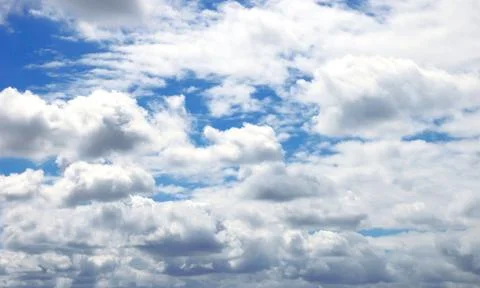 Blue sky background with white clouds. Clouds in the blue sky 스톡 사진