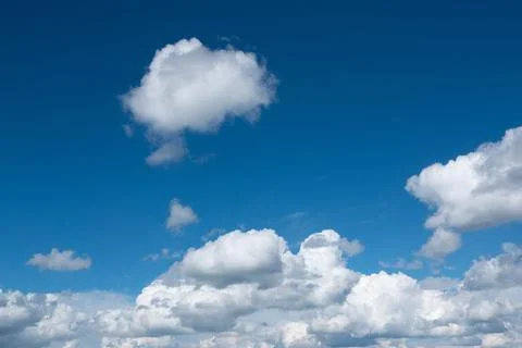 Blue sky background with white clouds Stock Photos