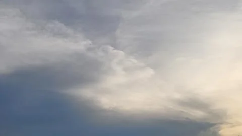 Blue sky background with white clouds during day . panorama image Stock Photos