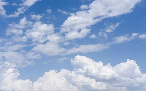 Blue sky background with white clouds Stock Photos