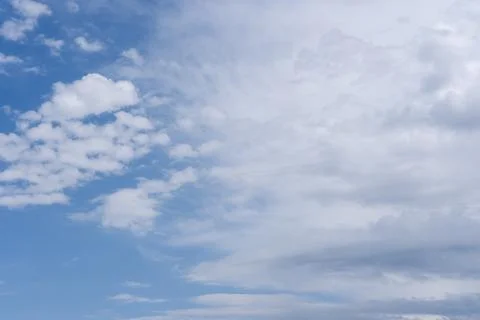 Blue sky background with white clouds Stock Photos