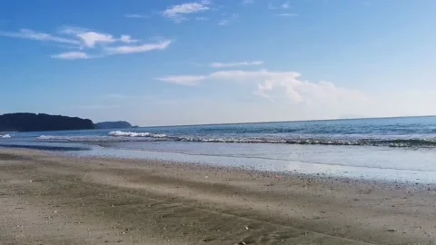 Blue sky beach Stock Footage 136811499