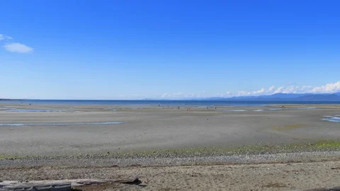 Blue Sky Beach Horizon Background, Beautiful Sand Sea Ocean Landscape View Stock Footage 92827429