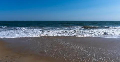 Blue Sky at the Beach Stock Photos