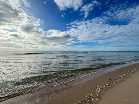 Blue sky in the beach Stock Photos