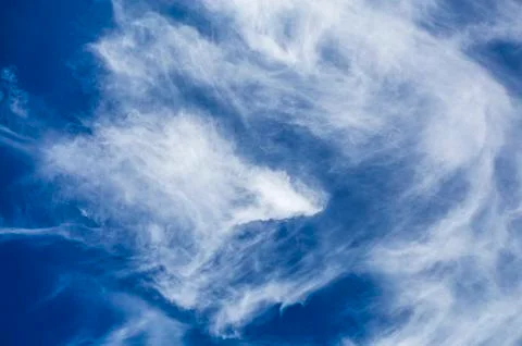 Blue sky with beautiful cloud formations Stock Photos