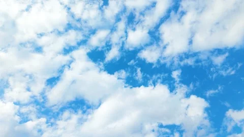 Blue sky with beautiful clouds. 4K. Stock Footage 317657353