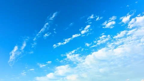 Blue sky with beautiful clouds - Panoramic view Stock Photos