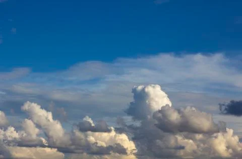 Blue sky with beautiful clouds Stock Photos