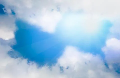 Blue sky with beautiful clouds Stock Photos