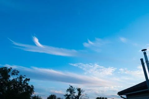 Blue sky with beautiful clouds Stock Photos