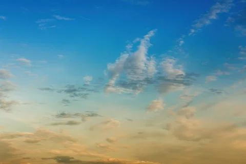Blue sky with beautiful clouds. Stock Photos
