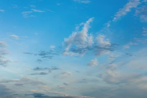 Blue sky with beautiful clouds. Stock Photos