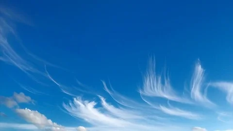 Blue sky with beautiful white clouds timelapse Vidéo 82986107